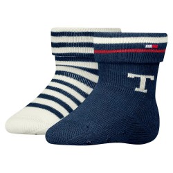 чорапи,детски,чорапи,tommy,hilfiger,701236337,short,socks,2,pairs,tommy,original,(white,blue)