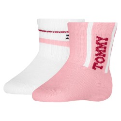 чорапи,детски,чорапи,tommy,hilfiger,701236339,crew,socks,2,pairs,pink,(white,pink)