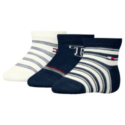 чорапи,детски,чорапи,tommy,hilfiger,701236342,short,socks,3,pairs,tommy,original,(white,blue)