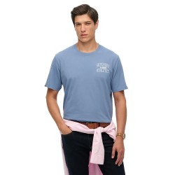 Тениска Superdry Athletic Essential short sleeve T-shirt - Blue (Moonlight Blue) тениска,мъжки,тениски,superdry,athletic,essential,short,sleeve,t,shirt,blue,(moonlight,blue)