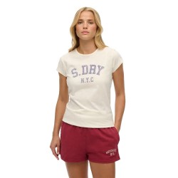 Тениска Superdry Athletic Essential Slub short sleeve T-shirt - White (Off White) тениска,дамски,тениски,superdry,athletic,essential,slub,short,sleeve,t,shirt,white,(off,white)