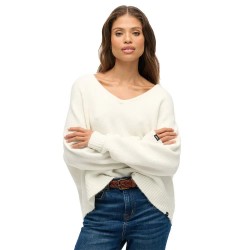 Блуза Superdry Brushed OS sweater - White (Snow White Twist) блуза,дамски,пуловери,дамски,плетени,дрехи,superdry,brushed,os,sweater,white,(snow,white,twist)