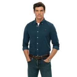 Риза с дълъг ръкав Superdry Classic Needle Cord long sleeve shirt - Blue (Insignia Blue) риза,с,дълъг,ръкав,дамски,ризи,мъжки,ризи,superdry,classic,needle,cord,long,sleeve,shirt,blue,(insignia,blue)