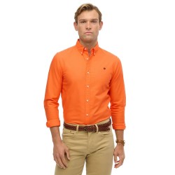риза,с,дълъг,ръкав,мъжки,ризи,superdry,classic,oxford,long,sleeve,shirt,orange,(orange,chill)
