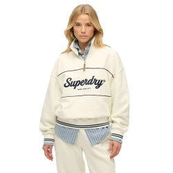 Блуза Superdry Country Club Loose half zip sweatshirt - Beige (Off White) блуза,дамски,блузи,superdry,country,club,loose,half,zip,sweatshirt,beige,(off,white)
