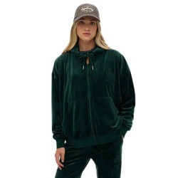 блуза,дамски,блузи,superdry,country,club,velour,full,zip,sweatshirt,enamel,green,(green)