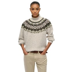 блуза,дамски,пуловери,дамски,плетени,дрехи,superdry,fairisle,high,neck,sweater,off,white,multi