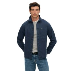 Superdry Merchant Linen Blend overshirt - Blue (Lauren Navy) мъжки,якета,дамски,якета,и,палта,superdry,merchant,linen,blend,overshirt,blue,(lauren,navy)
