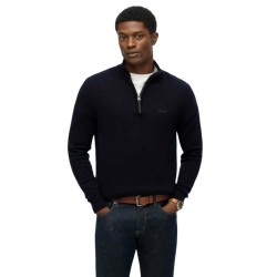блуза,мъжки,пуловери,superdry,wool,blend,half,zip,sweater,charred,navy,marl
