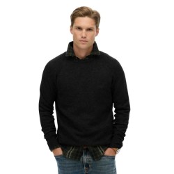 Блуза Superdry Wool Blend sweater - Black (Midnight Charcoal Marl) блуза,мъжки,пуловери,superdry,wool,blend,sweater,black,(midnight,charcoal,marl)