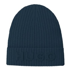 Шапка HUGO X565-7 10265980 RED beanie - Blue (Dark Blue) шапка,всички,шапки,hugo,x565,7,10265980,red,beanie,blue,(dark,blue)