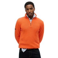 блуза,мъжки,пуловери,superdry,classics,henley,knit,sweater,orange