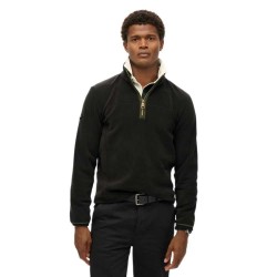 поларена,блуза,мъжки,пуловери,superdry,estate,fleece,half,zip,sweater,black