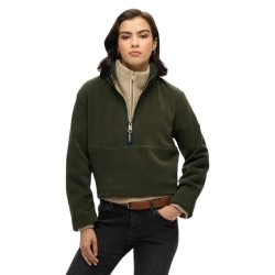 поларена,блуза,дамски,блузи,superdry,estate,fleece,half,zip,sweatshirt,surplus,goods,olive,green,(green)