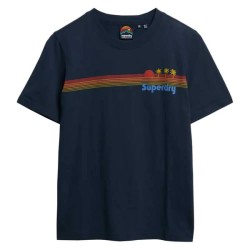 тениска,дамски,тениски,superdry,rainbow,stripe,short,sleeve,t,shirt,eclipse,navy,(blue)
