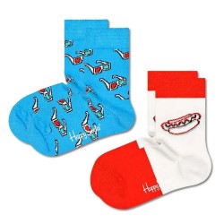 чорапи,детски,чорапи,happy,socks,3d,hotdog,socks,2,pairs,multicolor,(white,blue)
