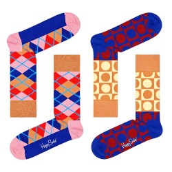 чорапи,мъжки,чорапи,happy,socks,argyle,and,check,me,out,long,socks,2,pairs,multicolor