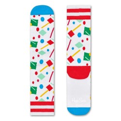 чорапи,мъжки,чорапи,happy,socks,athletic,fun,confetti,long,socks,multicolor,(white)