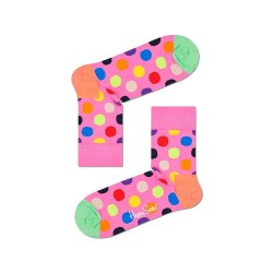 чорапи,мъжки,чорапи,happy,socks,big,dot,half,crew,long,socks,multicolor,(pink)
