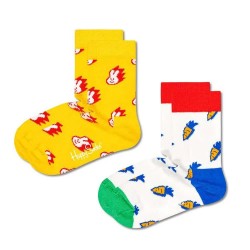 чорапи,детски,чорапи,happy,socks,bunny,&,carrot,socks,2,pairs,multicolor,(yellow,white)