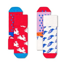 чорапи,детски,чорапи,happy,socks,bunny,&,carrot,anti,slip,socks,2,pairs,multicolor