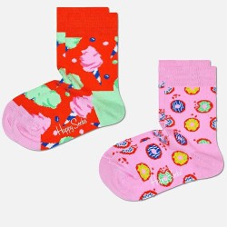 чорапи,детски,чорапи,happy,socks,candy,socks,2,pairs,multicolor,(red,pink)