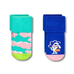 чорапи,детски,чорапи,happy,socks,clouds,terry,socks,2,pairs,multicolor,(blue)