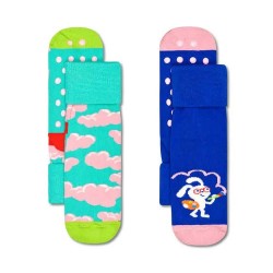 чорапи,детски,чорапи,happy,socks,clouds,anti,slip,socks,2,pairs,multicolor,(blue)