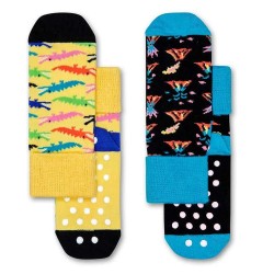 чорапи,детски,чорапи,happy,socks,danger,anti,slip,socks,2,pairs,multicolor,(yellow,black)