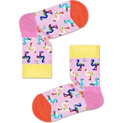 чорапи,детски,чорапи,happy,socks,dog,socks,multicolor,(pink)