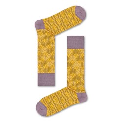 чорапи,мъжки,чорапи,happy,socks,dressed,geometric,yellow,and,purple,long,socks,multicolor,(yellow)