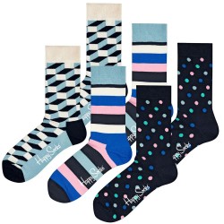 чорапи,мъжки,чорапи,happy,socks,filled,optic,long,socks,6,pairs,multicolor,(white)