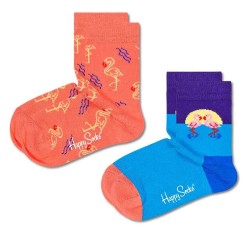 чорапи,детски,чорапи,happy,socks,flamingo,socks,2,pairs,multicolor,(orange,blue)