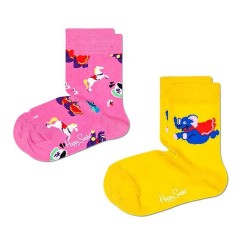 чорапи,детски,чорапи,happy,socks,fun,fair,socks,2,pairs,multicolor,(yellow,pink)