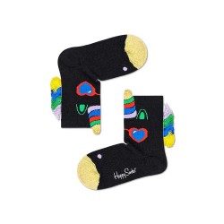 чорапи,детски,чорапи,happy,socks,hamburger,embroidery,socks,multicolor,(black)