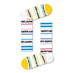 чорапи,мъжки,чорапи,happy,socks,happy,line,thin,crew,white,long,socks,multicolor,(white)
