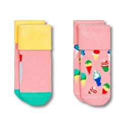 чорапи,детски,чорапи,happy,socks,ice,cream,terry,socks,2,pairs,multicolor,(pink)
