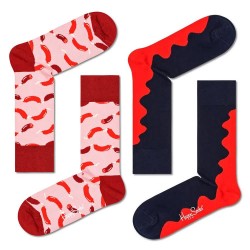 чорапи,мъжки,чорапи,happy,socks,long,socks,2,pairs,red,toned,(multicolor)