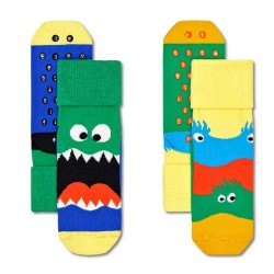 чорапи,детски,чорапи,happy,socks,monsters,anti,slip,socks,2,pairs,multicolor