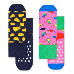 чорапи,детски,чорапи,happy,socks,mouse,anti,slip,socks,2,pairs,multicolor,(blue,pink)