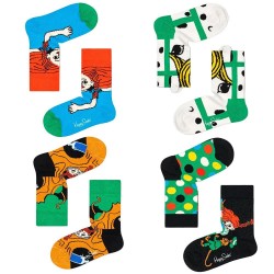 чорапи,детски,чорапи,happy,socks,pippi,socks,4,pairs,multicolor