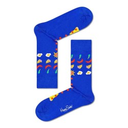 чорапи,мъжки,чорапи,happy,socks,pizza,invaders,long,socks,multicolor,(blue)