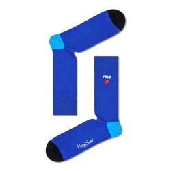 чорапи,мъжки,чорапи,happy,socks,ribbed,embroidery,yolo,long,socks,multicolor,(blue)