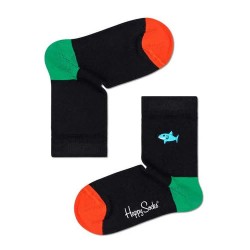 чорапи,детски,чорапи,happy,socks,shark,embroidery,socks,multicolor,(black)