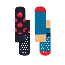 чорапи,детски,чорапи,happy,socks,smiling,heart,anti,slip,socks,2,pairs,multicolor,(blue)