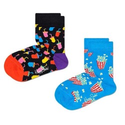 чорапи,детски,чорапи,happy,socks,snack,socks,2,pairs,multicolor,(blue,black)