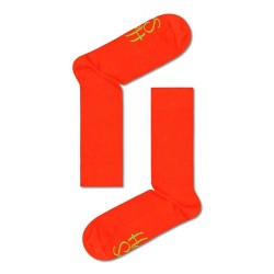 чорапи,мъжки,чорапи,happy,socks,solid,logo,rib,crew,long,socks,multicolor,(orange)