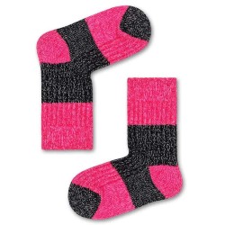 чорапи,детски,чорапи,happy,socks,wool,blocked,rib,socks,multicolor,(pink)