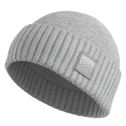 Шапка BOSS Akaio 10262891 beanie - Grey (Silver 041) шапка,всички,шапки,boss,akaio,10262891,beanie,grey,(silver,041)