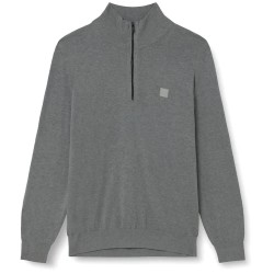 Блуза BOSS Kanobix S 10265846 ORANGE half zip sweater - Grey (Silver 041) блуза,мъжки,пуловери,дамски,пуловери,boss,kanobix,s,10265846,orange,half,zip,sweater,grey,(silver,041)